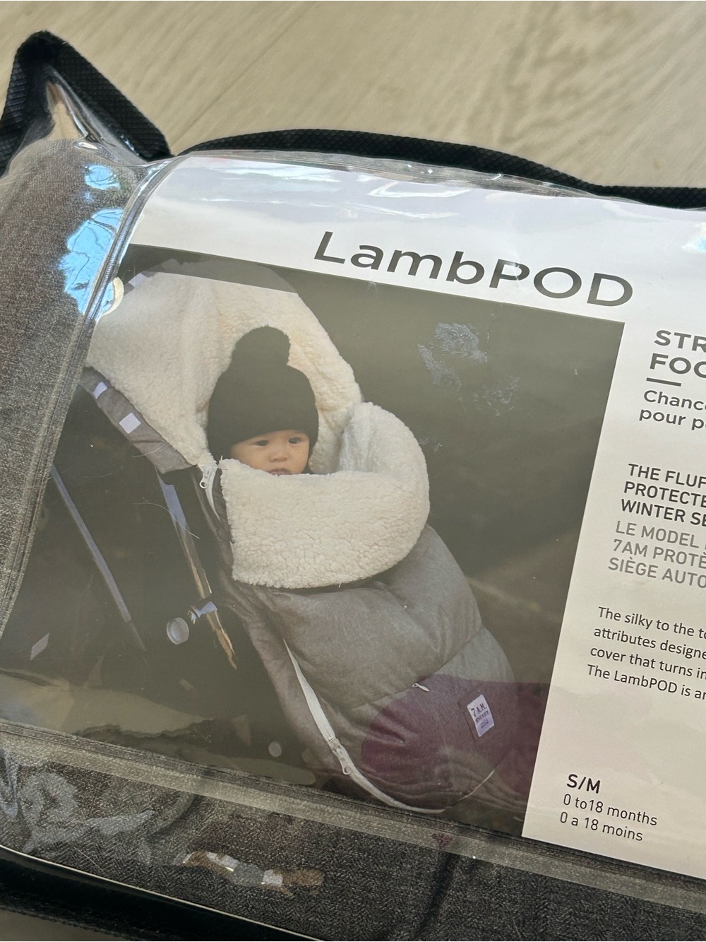 NWT  7A.M. Enfant LambPOD Stroller & Car Seat Footmuff